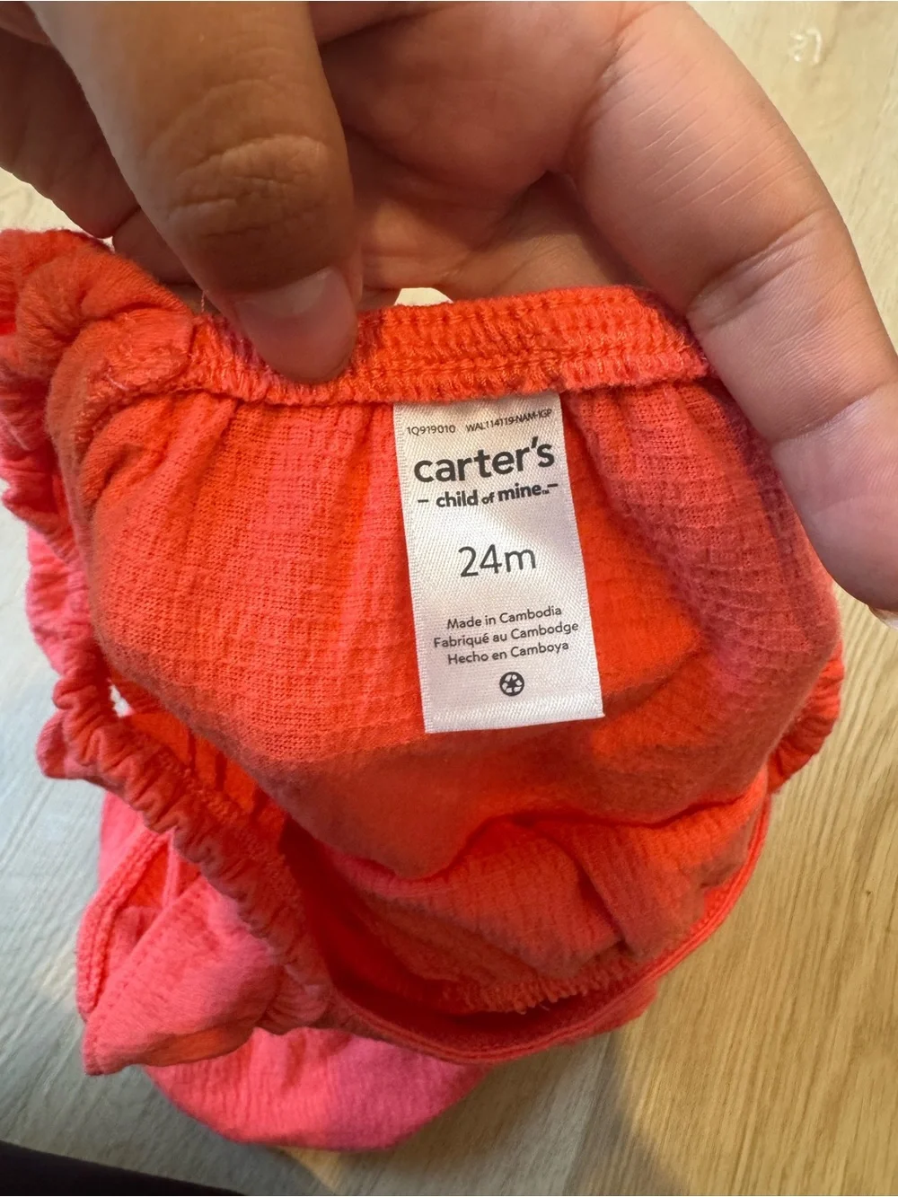 Carter’s baby girl coral ruffle dress & Blommer set |24M